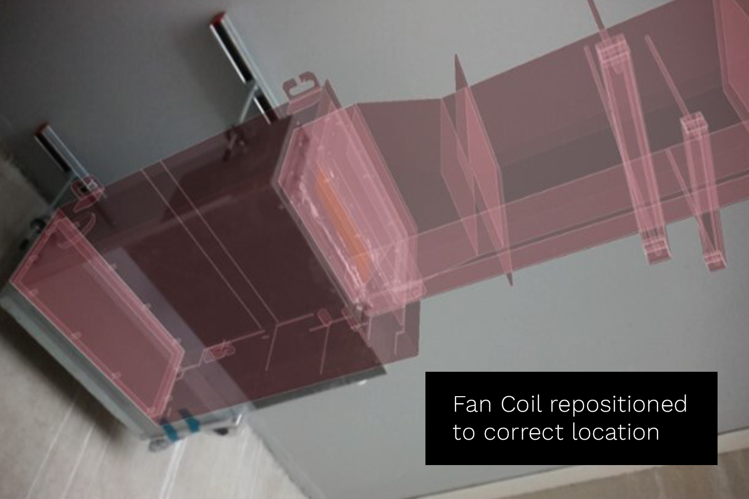 Fan coil repositioned