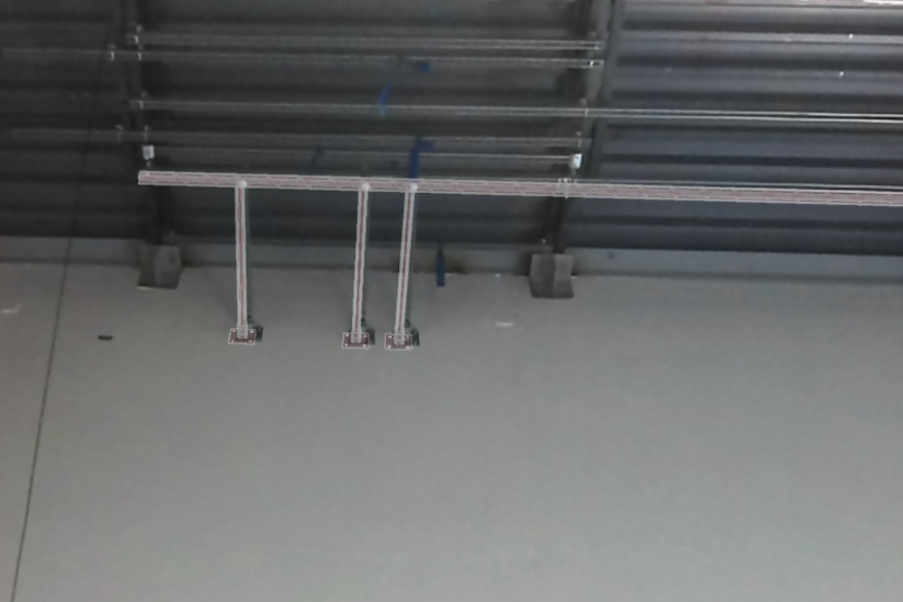 Installed supplemental steel precisely matches the digital model, staying within construction tolerances thanks to accurate AR-guided layout.