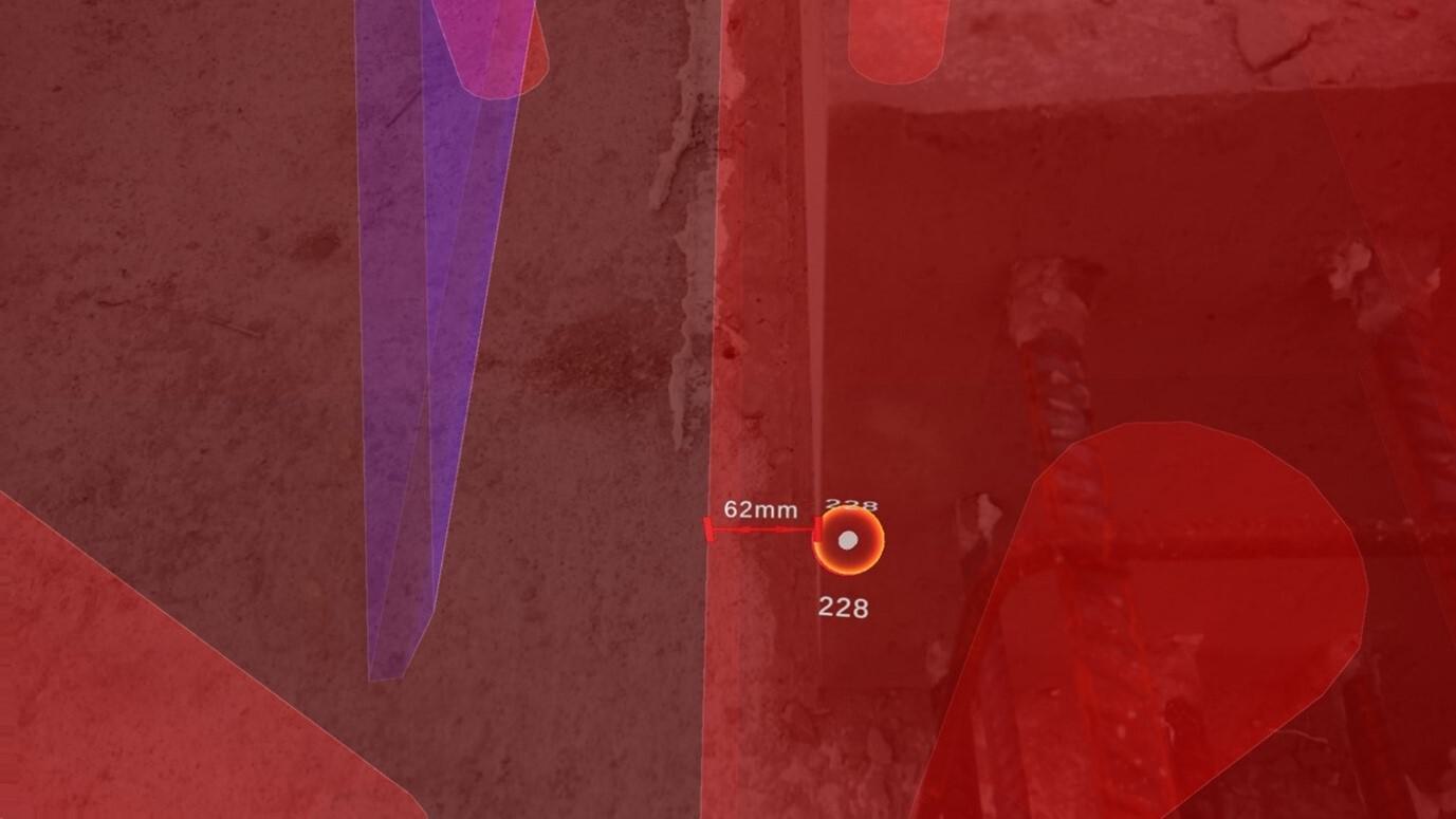 Size of discrepancy in setting out - construction AR inspection