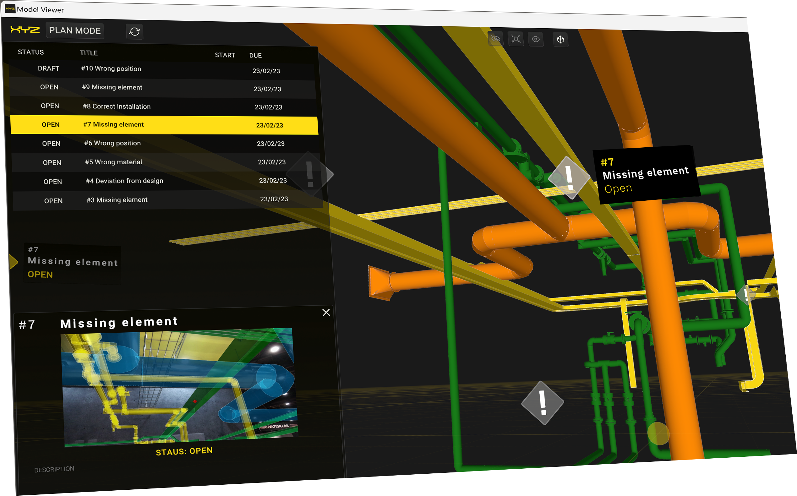 XYZ BIM - Model Viewer - missing element