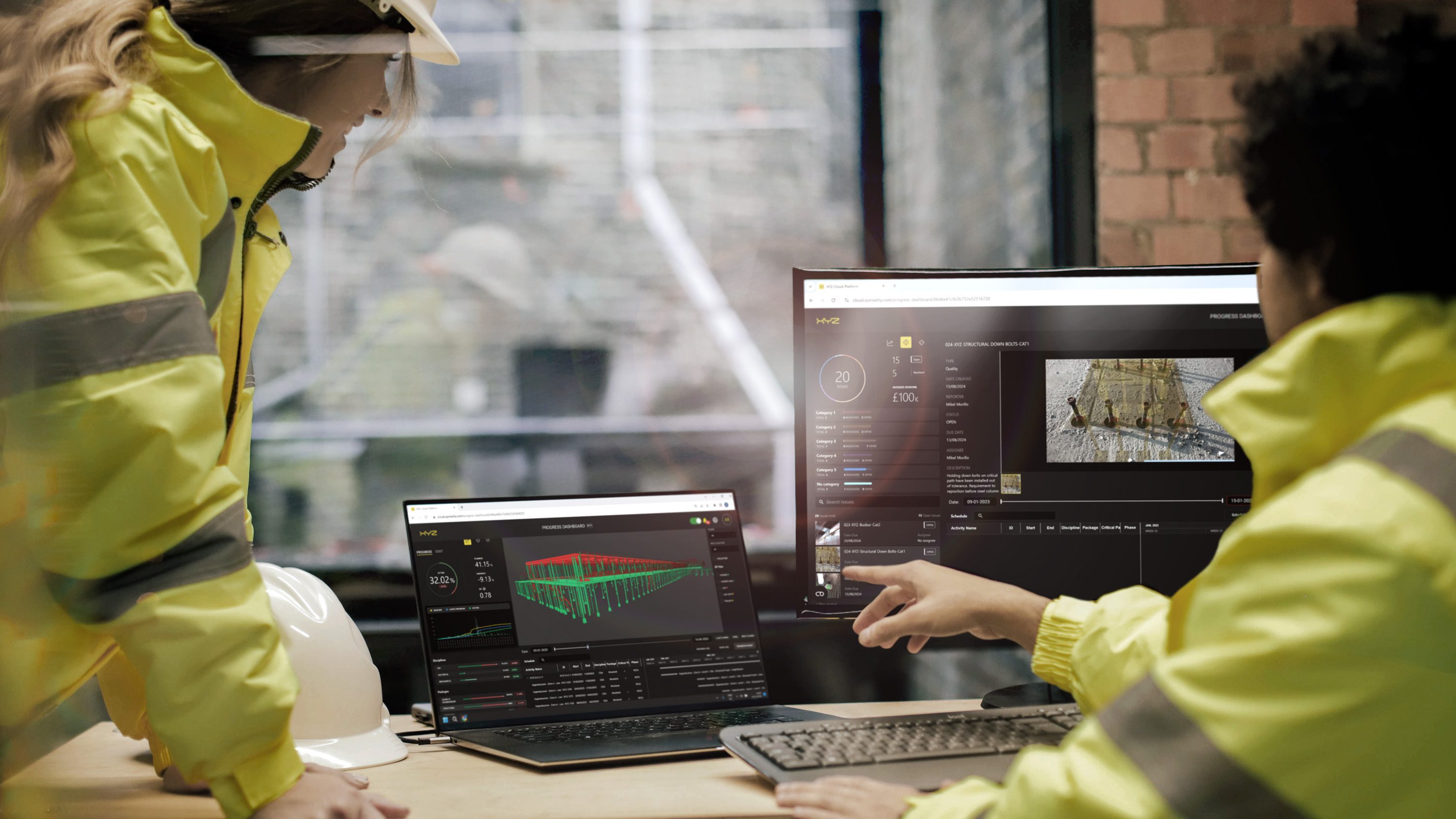 Team reviewing XYZ dashboard